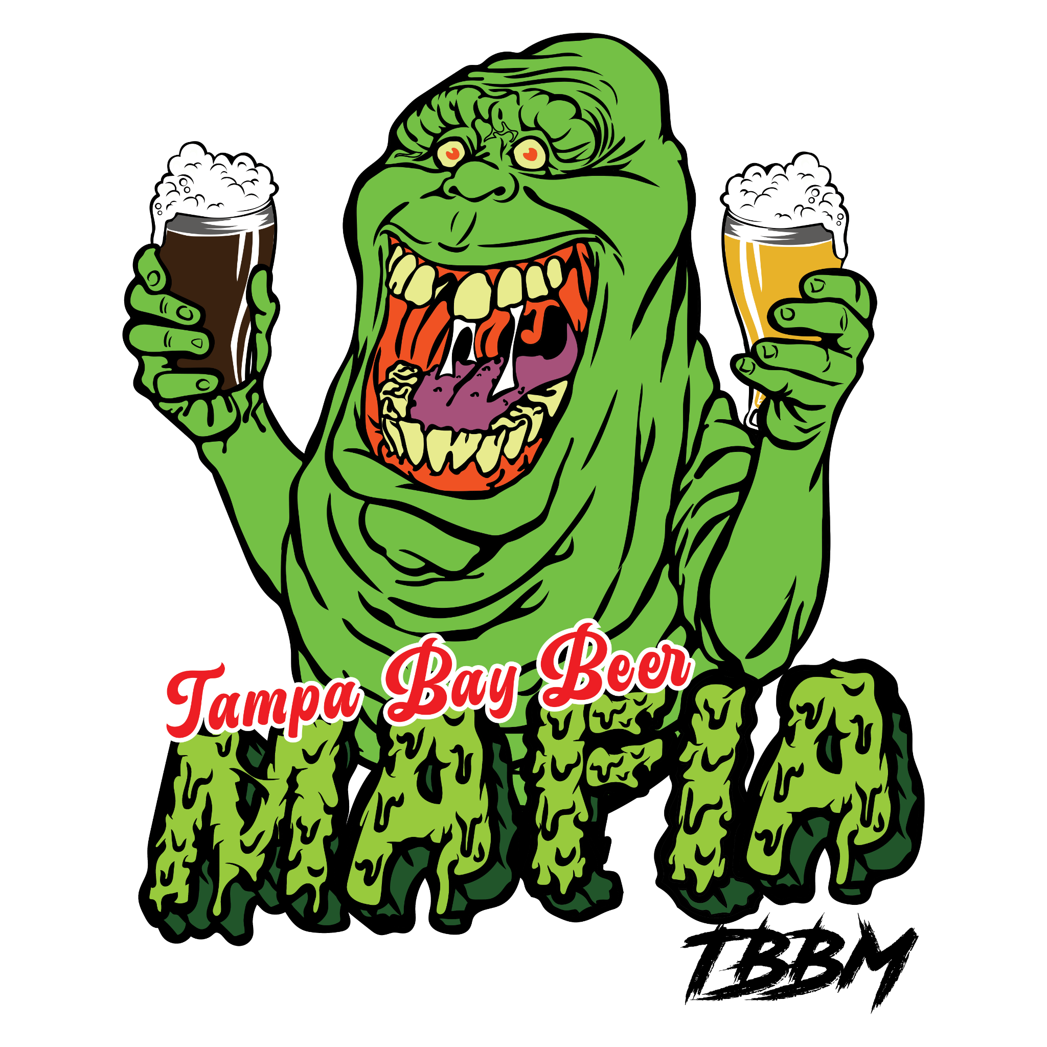 Tampa Bay Beer Mafia Slimer T-Shirt Design
