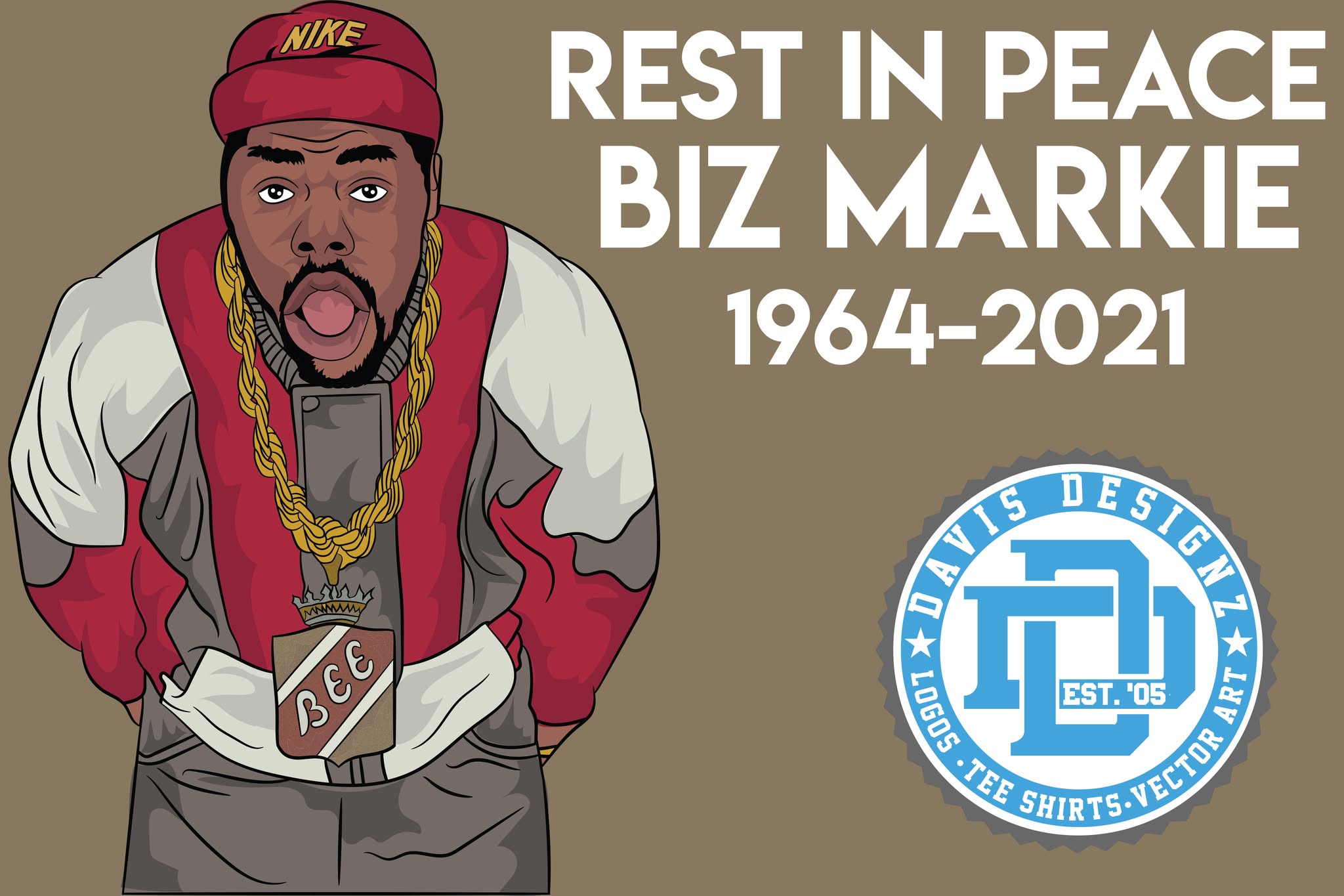BIZ MARKIE — Memorial Vector Illustration