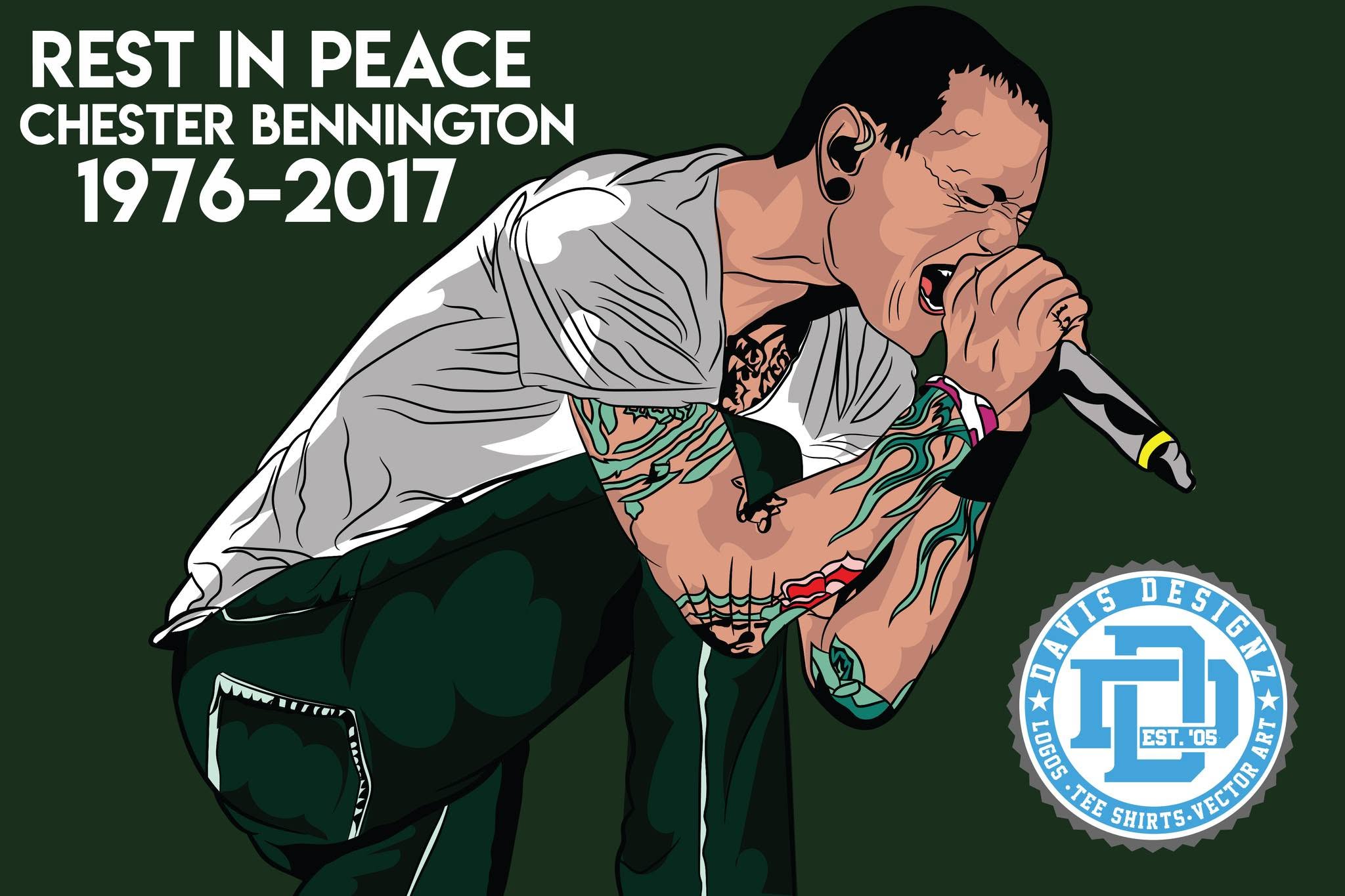 CHESTER BENNINGTON — Memorial Vector Illustration