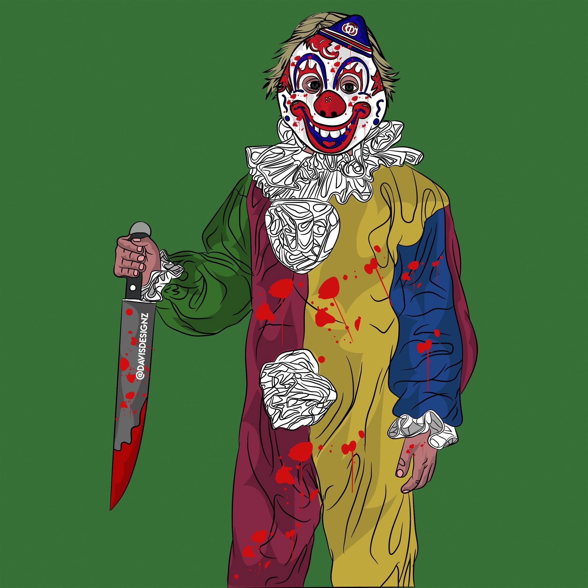 Original Halloween 1978 Rob Zombie Fusion Horror Vector Illustration