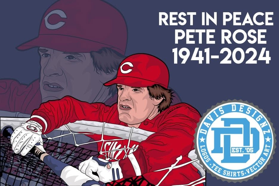 PETE ROSE — Sports Vector Illustration
