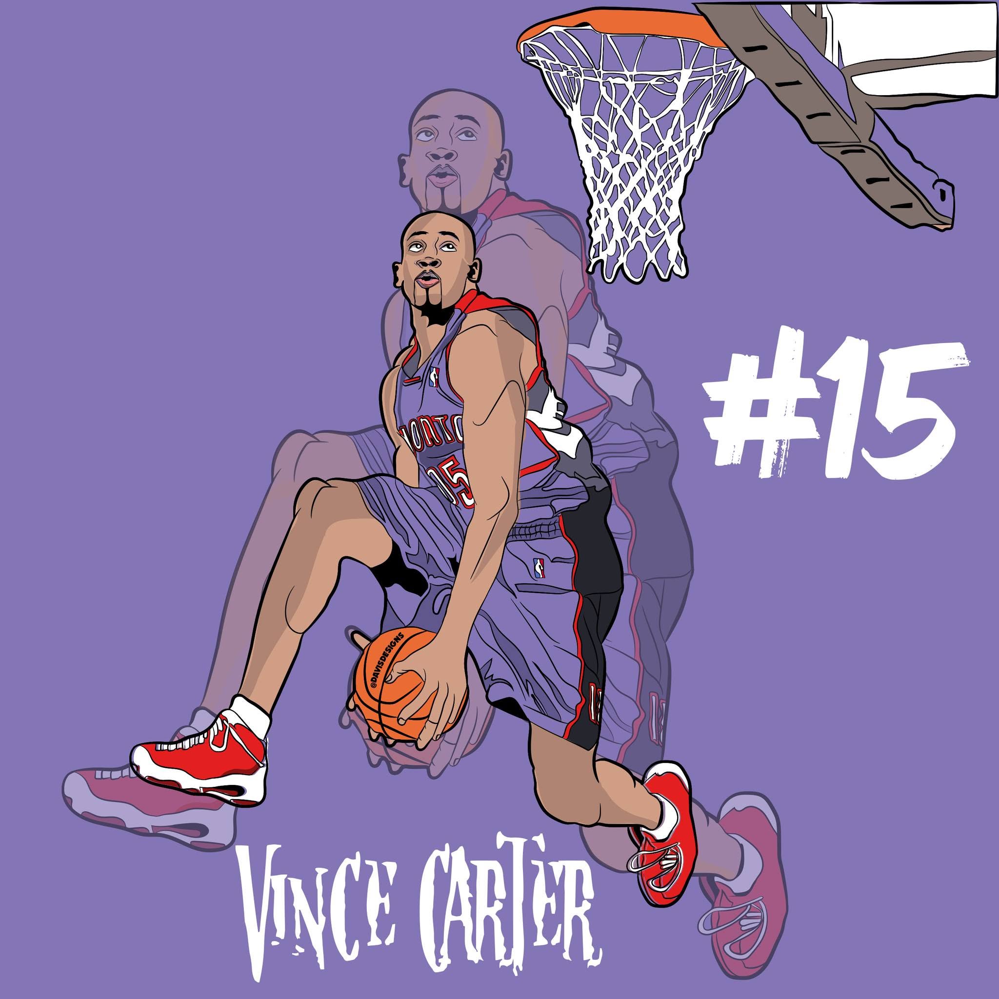 VINCE CARTER — Sports Vector Illustration